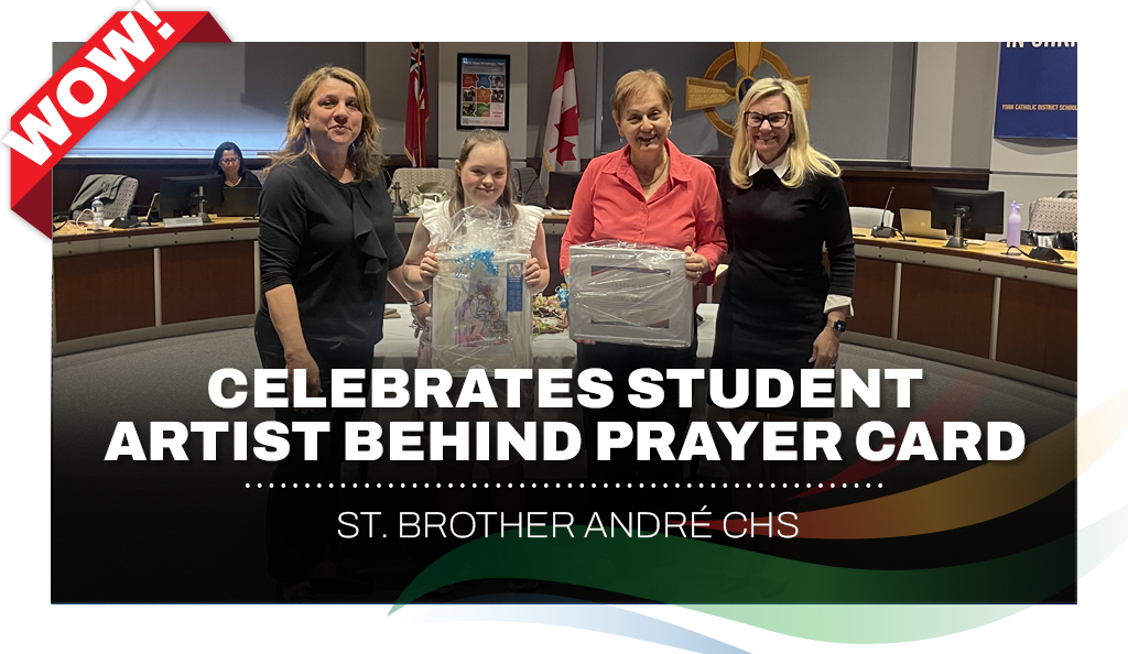 YCDSB Celebrates Student Artist Behind St. Joseph the Worker Prayer Card